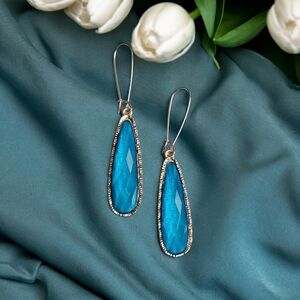 Bohemian drop earrings (Bl)